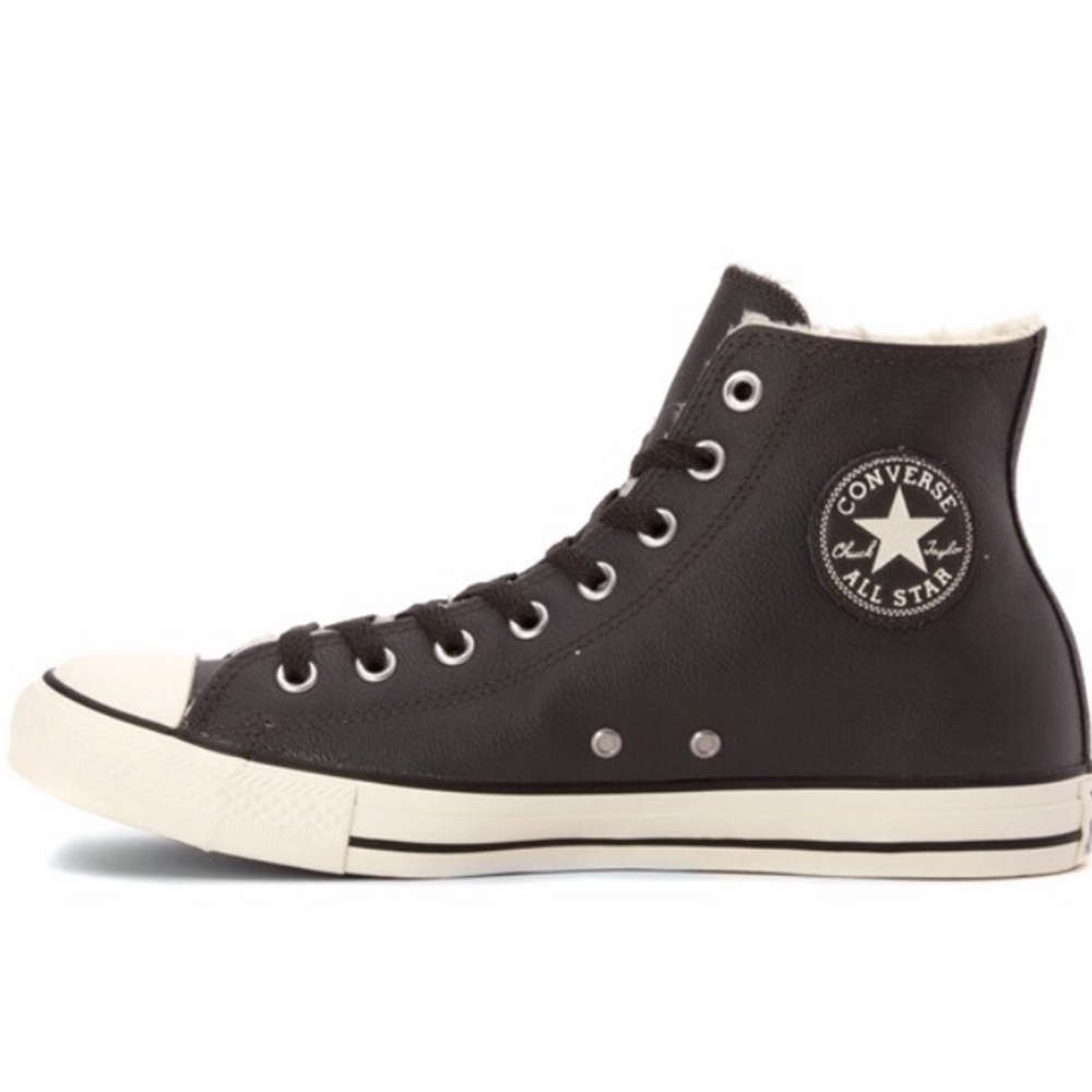 Converse all star high top in grey leather